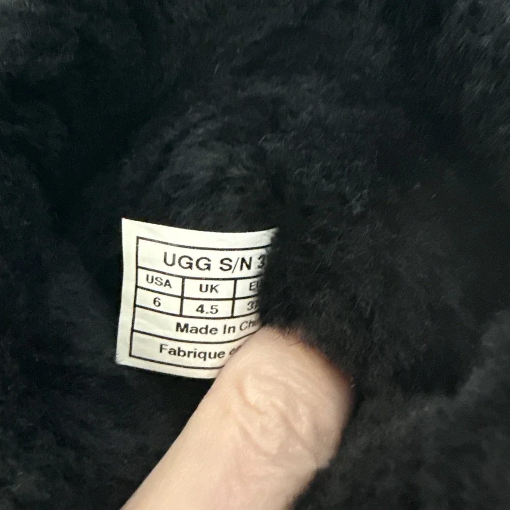 UGG Australia Black Sequin Lined‎ Boots Women US 6